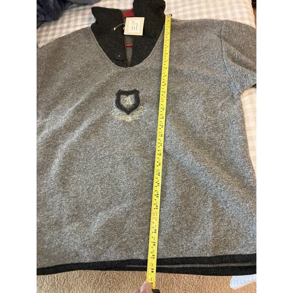 ALPENLAND Sport Mens Gray 1/4 Zip pullover Poly/Wool/Linen Blend Medium - Picture 12 of 14